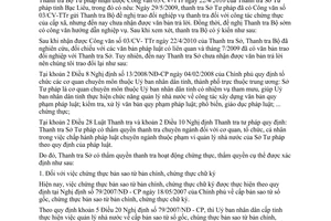 Công văn 146/BTP-TTR hướng dẫn nghiệp vụ thanh tra công tác chứng thực