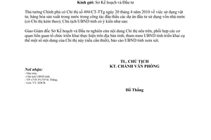 Công văn 1958/UBND-XDCB thực hiện Chỉ thị 494/CT-TTg sử dụng vật tư, hàng hóa