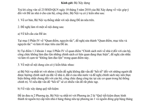 Công văn 1450/BNV-TCBC góp ý Đề án nhà ở cho cán bộ, công chứ