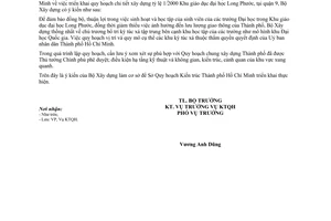 Công văn 40/BXD-KTQH quy hoạch chi tiết xây dựng Khu giáo dục đại học Long Phước