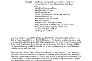 Công văn 1503/BTTTT-ƯDCNTT cung cấp dịch vụ chứng thực chữ ký số chuyên dùng phụ