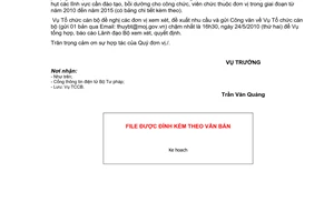 Công văn 37/TCCB-ĐTBD Kế hoạch phát triển nguồn nhân lực