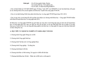 Công văn 413/SKHCN-QLKH  sơ tuyển đề tài nghiên cứu khoa học và công nghệ