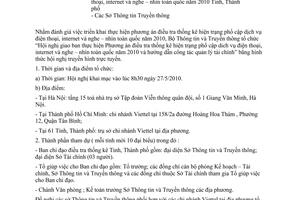 Công văn 1563/BTTTT-KHTC hướng dẫn công tác quản lý tài chính điều tra thống kê