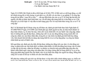 Công văn 3295/BYT-KH-TC cơ chế tự chủ, tự chịu trách nhiệm