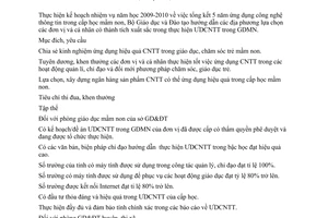 Công văn 3014/BGDĐT-GDMN lựa chọn các đơn vị cá nhân xuất sắc ứng dụng công nghệ