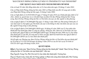 Quyết định 2631/QĐ-UBND năm 2010 kiện toàn Ban Chỉ huy Phòng chống lụt bão thành