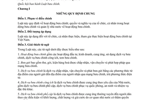 Luật bưu chính 2010