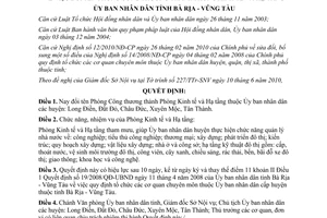 Quyết định 21/2010/QĐ-UBND đổi tên Phòng Công thương tỉnh Bà Rịa Vũng Tàu