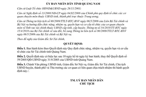 Quyết định 10/2010/QĐ-UBND chức năng nhiệm vụ quyền hạn Sở Tài chính Quảng Nam
