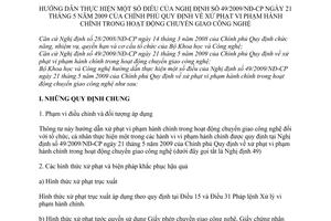 Thông tư 04/2010/TT-BKHCN hướng dẫn Nghị định 49/2009/NĐ-CP