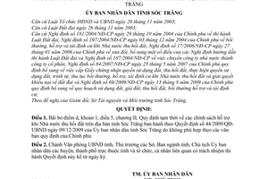 Quyết định 11/2010/QĐ-UBND bãi bỏ điểm d khoản 1 điều 5 chương II Quy định tạm