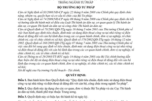 Quyết định 131/QĐ-BTP tiêu chuẩn, định mức sử dụng điện thoại