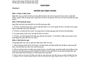 Nghị định 71/2010/NĐ-CP hướng dẫn Luật nhà ở