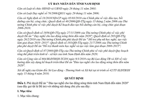 Quyêt định 1220/QĐ-UBND năm 2010 phê duyệt Đề án"Đào tạo nghề cho lao động nông