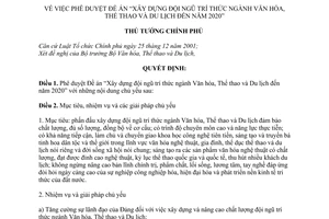 Quyết định 958/QĐ-TTg phê duyệt Đề án Xây dựng đội ngũ trí thức ngành