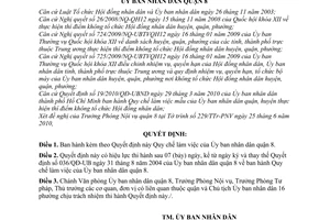 Quyết định 04/2010/QĐ-UBND Quy chế làm việc Ủy ban nhân dân quận 8