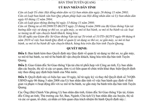 Quyết định 10/2010/QĐ-UBND quản lý sử dụng xe thô sơ, gắn máy