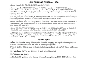 Quyết định 2257/QĐ-UBND năm 2010 đề cương phát triển sự nghiệp Văn hoá Thanh Hóa