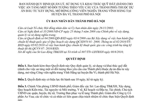 Quyết định 29/2010/QĐ-UBND quản lý sử dụng khai thác quỹ đất