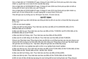 Quyết định 699/QĐ-BXD năm 2010 chế độ báo cáo thống kê định kỳ đối với đơn vị