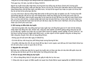 Thông báo 369/TB-BGDĐT tuyển sinh đi học tiếng khmer tại Campuchia diện Hiệp