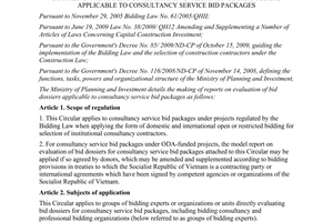 Circular No. 15/2010/TT-BKH detailing the making of reports on evaluation
