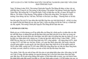 Thông báo 175/TB-VPCP kết luận Thủ tướng Nguyễn Tấn Dũng