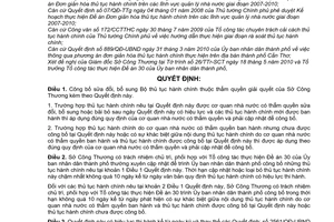 Quyết định 1720/QĐ-UBND công bố sửa đổi Bộ thủ tục hành chính