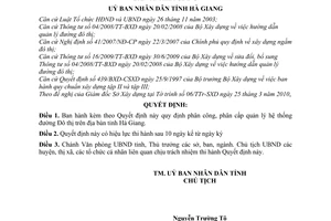 Quyết định 1993/2010/QĐ-UBND phân công, phân cấp quản lý