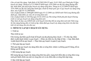 Hướng dẫn 527/SXD-KTQH trình tự lập, thẩm định quy hoạch xây dựng nông thôn