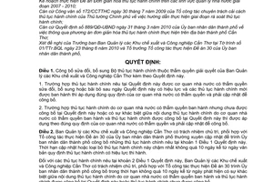 Quyết định 1729/QĐ-UBND  công bố sửa đổi Bộ thủ tục hành chính