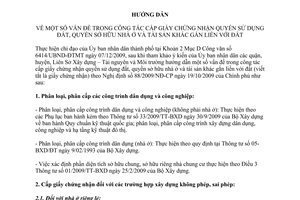 Hướng dẫn 5144/HD-LS công tác cấp giấy chứng nhận quyền sử dụng đất