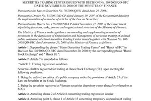 Circular No. 95/2010/TT-BTC amending and supplementing regulation on organizatio