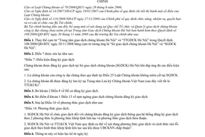 Thông tư 95/2010/TT-BTC sửa đổi Quy chế tổ chức quản lý giao dịch chứng khoán