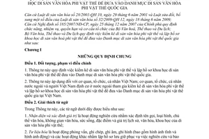 Thông tư 04/2010/TT-BVHTTDL kiểm kê di sản văn hóa phi vật thể