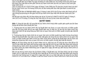 Quyết định 1734/QĐ-UBND công bố sửa đổi Bộ thủ tục hành chính