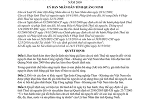 Quyết định 1622/QĐ-UBND mức giá làm căn cứ tính thuế tài nguyên than