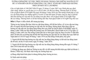 Thông tư 16/2010/TT-BLĐTBXH hướng dẫn Quyết định 613/QĐ-TTg