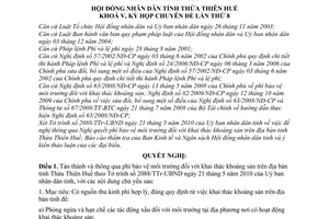 Nghị quyết 8l/2010/NQCĐ-HĐND phí bảo vệ môi trường khai thác khoáng sản