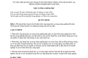 Quyết định 775/QĐ-TTg Quy hoạch chi tiết phát triển, ứng dụng bức xạ