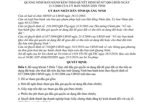 Quyết định 1679/2010/QĐ-UBND bổ sung  Quyết định 857/2006/QĐ-UBND