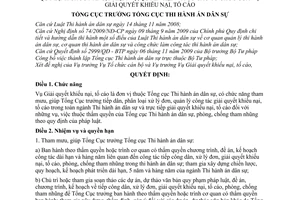 Quyết định 1454/QĐ-TCTHAD chức năng, nhiệm vụ, quyền hạn