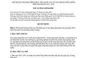 Quyết định 800/QĐ-TTg phê duyệt chương trình mục tiêu quốc gia