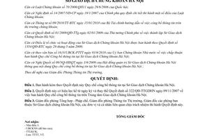 Quyết định 325/QĐ-SGDHN 2010 Quy chế công bố thông tin tại Sở Giao dịch Chứng khoán Hà Nội