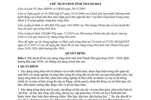 Quyết định 2005/QĐ-UBND năm 2010 phê duyệt đề án xây dựng nông thôn mới
