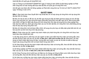 Quyết định 1036/QĐ-UBND năm 2012 Bộ tiêu chí xây dựng xã nông thôn mới