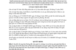 Quyết định 1310/QĐ-UBND năm 2010 thủ tục giải ngân quỹ đầu tư cấp xã Bến Tre