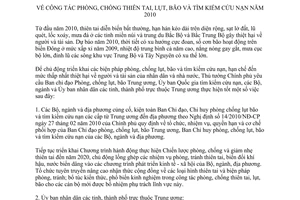 Chỉ thị 808/CT-TTg  công tác phòng, chống thiên tai, lụt, bão