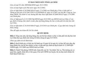 Quyết định 07/2010/QĐ-UBND nâng mức phụ cấp hàng tháng cho bảo vệ dân phố